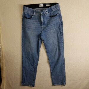 Angels Forever Young Everluxe Sculpt Straight Leg Jeans Medium Wash Blue Womens